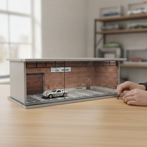 Led lighted diorama case - lighted,