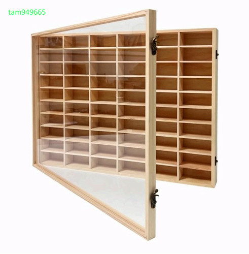Wooden wall display case - wooden,