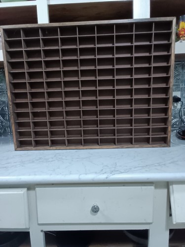 108 grid wood wall display - grid,