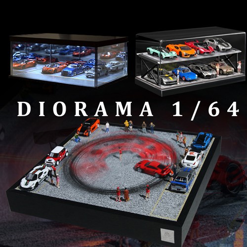 64diorama garage model - model, with